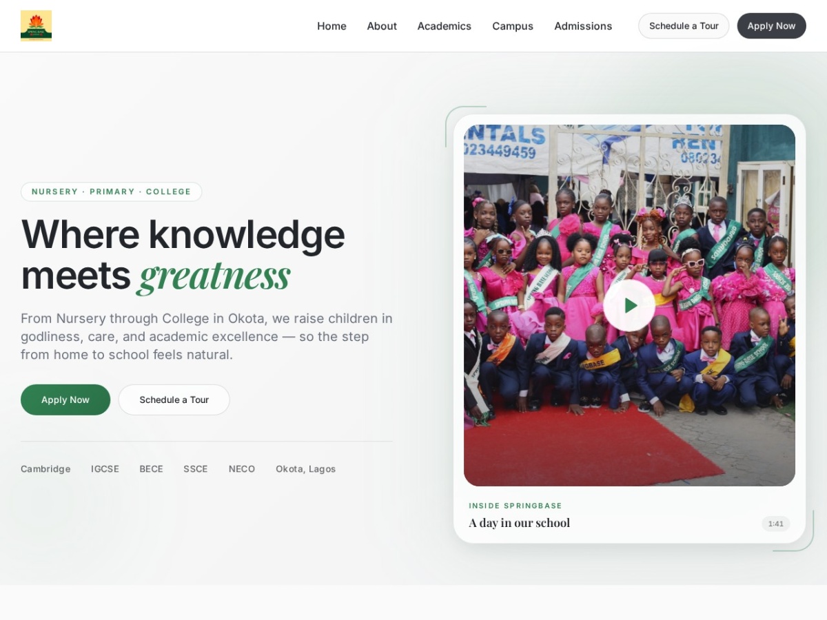 Springbase Website